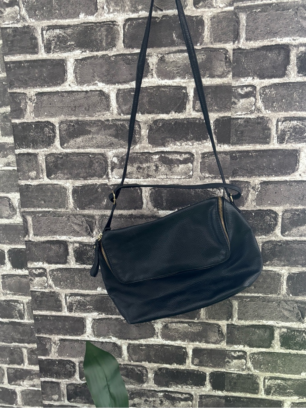 Black Leather Shoulder Bag